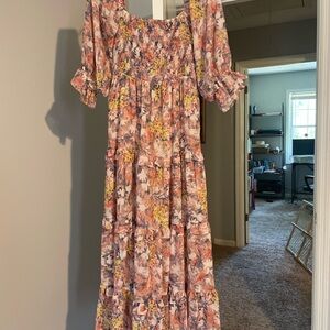 Floral Smocked Women's Dress